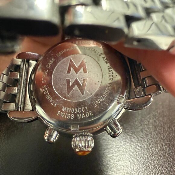 MICHELE CSX Diamond Watch 36mm Chronograph Date Pearl Dial - Picture 2 of 2